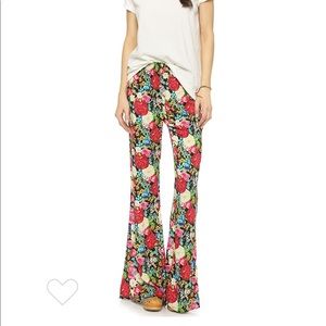 Wildfox Boho Flower Bell Bottoms Flare Pants